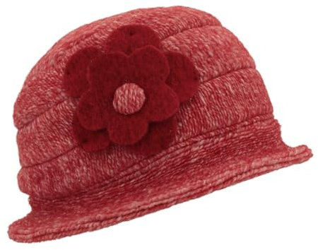 Riki Browns Cappellino Donna Cloche in 100% Lana Made in Italy, Foderato in Pile, Modello Vintage Anni ‘20, Invernale, Taglia Unica, Visiera Corta Morbida