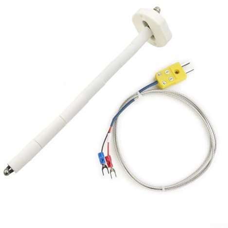 Thermocouple de type K, bloc de thermocouple étanche avec sonde de capteur de four en céramique à longueur réglable 2372/1300 degrés F/C 11G outil haut