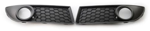 QOZO Passend for Polo GTI 2006-2009, 2 Stück, Nebelscheinwerfer-Abdeckung, Grill, Auto-Ersatzteile 6Q0853665E 6Q0853666G