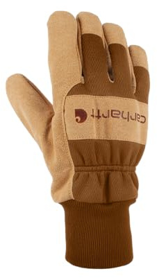 Carhartt GW0836W Damen-Handschuh aus synthetischem Wildleder, gestrickt, Braun/Gerste, Medium