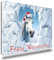 TRIOSK Kühlschrankmagnete 3D Illusion Magnet Pferd mit Spruch Frohe Weihnachten Weihnachtsmagnet Pferdemotiv Geschenk lustig für Pferdeliebhaber Kühlschrank stark eckig groß 85x55 mm