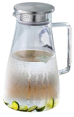 Cabilock Tetera De Vidrio Transparente Tapa Resistente Al Calor Diseño Floral Para Té Agua y