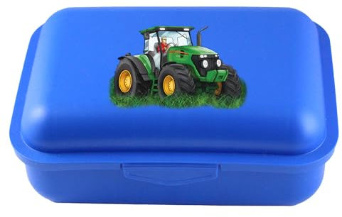 Emil Brotdose Schule Arbeit Kinder Junge & Mädchen Snackbox auch für Erwachsene Lunchbox mit Trennfach verstellbar BPA Frei (Traktor)