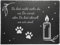 eGenuss Tiergrabstein Schieferplatte 30x20cm mit Gravur „Du bist Nicht mehr da, wo Du warst...“ – wetterfeste Gedenktafel für Hund & Katze – Fixes Design inkl. Metall-Ständer
