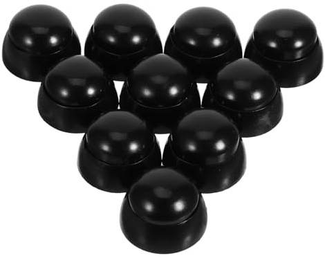 OFFSCH 10pcs Black Plastic Nut and Bolt Covers for Playground Equipment, Child Safety Screw Thread Protectors with Scratch-resistant Bolt Caps for Outdoor Play Areas