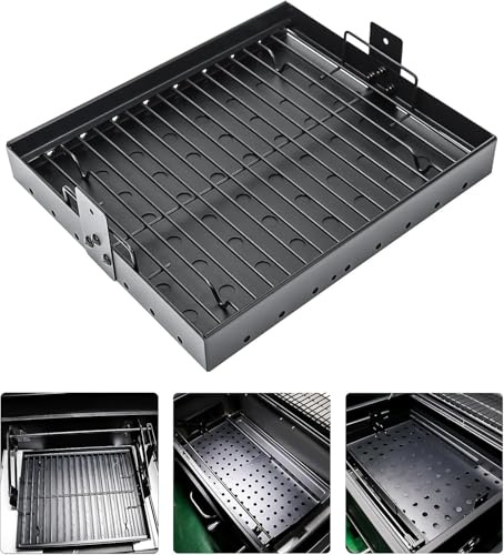 GRISUN Verstellbarer Kohlekorb 38-71 cm für 47183T-21 PS9900, Schwarzer Hochtemperatur-Kohlekorb für HC4518L PS9500 8500 6800 6500 SH19030119 SH19030219 SH9916 Ersatzteile