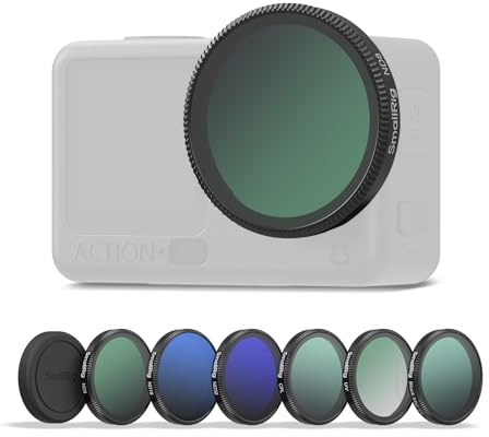 SMALLRIG Filter-Kit für DJI Osmo Action 6, 6 Stück ND8 ND16 ND32 CPL UV 1/4 Effekt Black Mist Filter, Aufsteck-Polarisation Neutral Density & Objektiv-Silikonabdeckung, HD-Optisches Glas - 5967