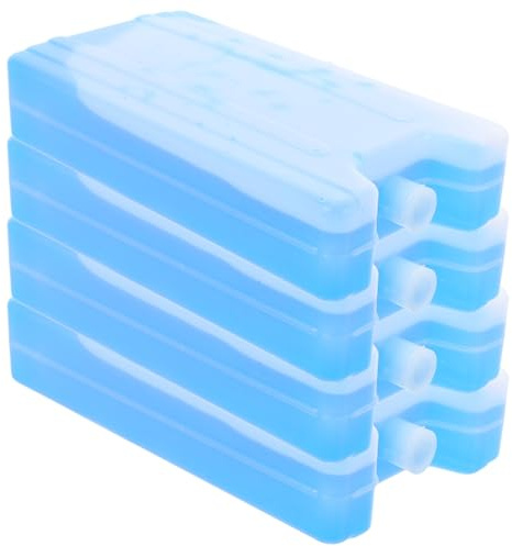 Yardwe 4pcs 400ml Reusable Ice Packs for Air Cooler Portable Cooler Ice Box for Lunchbox and Camping Pre-filled Small for Food Transport and Cold Storage