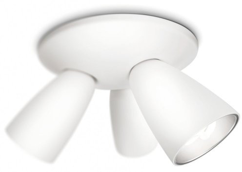 Philips Ecomoods Indoor 3er ESL-Spot, weiß/Metall