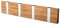 LoCa Garderobe Knax 4 Teak (geölt) (Haken klappbar Alu) Garderoben-Leiste Kleiderhaken Flur modern Garderobenpaneel