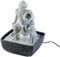 infactory Zimmerbrunnen mit LED: Beleuchteter Zimmerbrunnen mit Engel (Luftbefeuchter Brunnen, schöner, Beleuchtung)