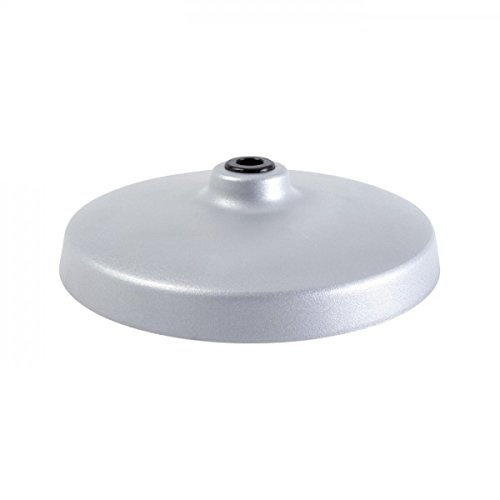 Luxo L-1 Tischfuß in Grau mit Filzboden für die flexible und schwenkbare Tischleuchte L-1 zur sicheren und mobilen Positionierung auf dem Schreibtisch im Büro, Arbeitstisch im Kreativraum oder in der Werkstatt