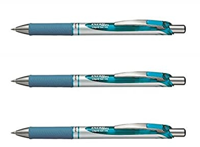 Pentel 3 Stück Tintenroller Gel Energel BL77 Zeichnung 0,35 mm hellblau