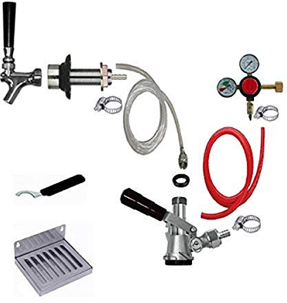 Bev Rite CRCK101 Premium Refrigerator Conversion Kit Door Mount Keg Tap Beer Single Line, Without CO2 Tank, Brass, Clear