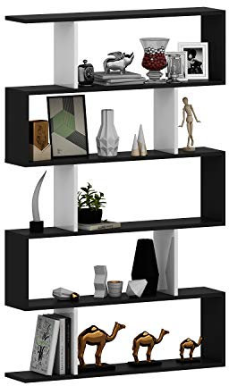 Homidea CORE Bücherregal - Standregal - Wandregal in modernem Design (Schwarz/Weiß)