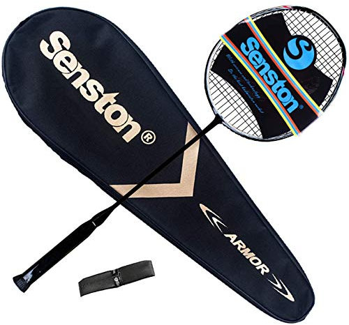 Senston Ultraleicht 6U Badminton Schläger, Leicht und Stabil Badmintonschläger mit Schlägertasche