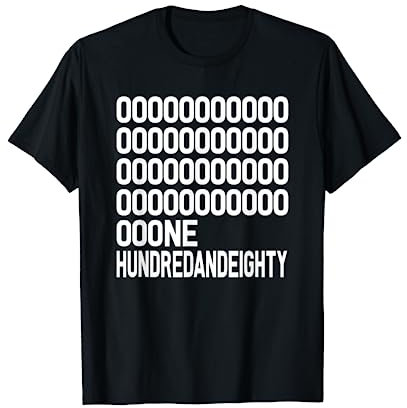 Onehundredandeighty 180 Tripple 20 Dartspieler T-Shirt