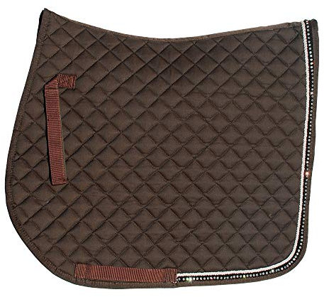 Rhinegold Elite Schabracke mit Strasssteinen, 0, braun, Volle Größe