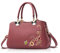 NICOLE&DORIS Donne Borse a mano Retro Borsa a tracolla Le signore Moda Borsa a tracolla Borsa Totalizzatore Ricamo Fiore rosa scuro