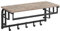 VASAGLE Wandgarderobe mit Ablage, Wandregal, mit 5 abnehmbaren Haken, wandmontiertes Hängeregal mit Hängestange, für Flur, Schlafzimmer und Wohnzimmer, greige-schwarz LCR012B02