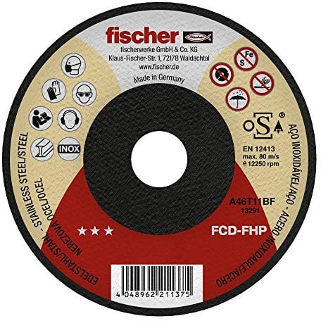 Fischer 531692 FCD-FHP 230 x 1,9 x 22, extra dünn, hochwertige Scheibe, 5er-Pack, schwarz