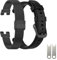 EANWireless Kompatibel mit Garmin Lily, Milanaise-Armband aus Edelstahl und Silikon, Sportarmband, Ersatzarmband, schmales Zubehör für Damen-Smartwatch, schwarz + schwarz
