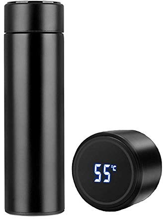 TRIOHOMES Water Bottle Led Temperature Display Double Walled Vacuum Insulated Stainless Steel Bottle 500 Ml