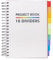 Pukka Pad B5 Projekt buch mit 10 wiederverwendbaren Trennblätter zur Organisation - 200 perforierte Blätter mit 80GSM liniert Papier - Notizbuch für Schule, Büro und Zuhause - Weiß, 190 x 250mm