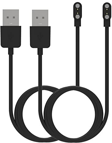 RuenTech Cargador compatible con casco de bicicleta Smart4u SH55M SH50, cable de carga para casco Livall BH60SE/BH62/BH51M/BH50T/MT1 adaptador USB (2 negros, 1 m)
