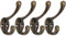 EAI Hat Coat & Robe Hook - Antique Brass - Pack of 4