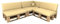 POKAR Palettenkissen Wasserabweisend Palettenauflagen mit abnehmbarem Bezug Palettenmöbel Palettensofa 8er Set: Sitzkissen 120x80 + Rückenlehne 120x40, Beige
