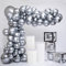 SANERYI Luftballons Silber Silberne Ballons Girlande 100 StüCk Verschiedene GrößEn Metallic Latex Metallballon für Geburtstag Hochzeit Graduierung Babydusche Party Deko (18 10 5 Zoll)