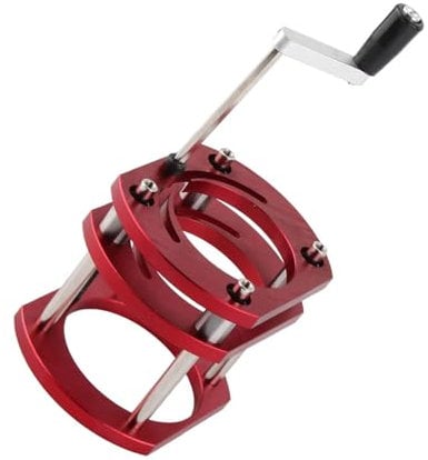 Router Lift Base, 4 Jaw Clamping Aluminum Alloy Router Table Lifting System Base with Stainless Steel Support Rod, with Crank Handle