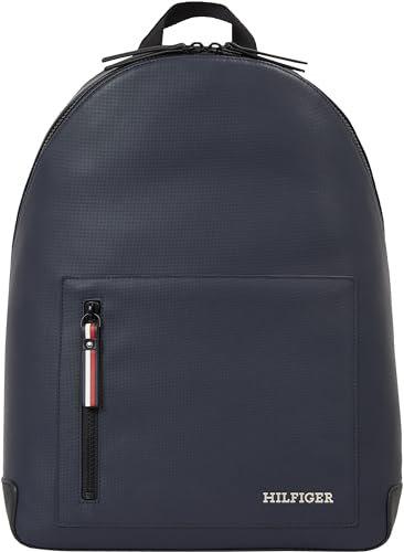 Tommy Hilfiger Herren Rucksack Pique Backpack Handgepäck, Mehrfarbig (Space Blue), Onesize