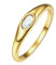 TUNGSTORY Ringe für Damen 14K Vergoldet Ehering Oval Opal Stapelring Größe 62(19.7)