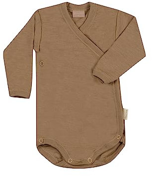 Dilling Baby Wickelbody aus Merinowolle/Seide Walnuss 56