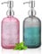 Kyraton Seifenspender, 350 ml Dicker Seifenspender mit klarem Glas 2 Stück mit Edelstahlpumpe, nachfüllbarer Seifenspender für die Badezimmerküche mit für Handseife, ätherisches Öl, Lotion