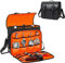 CYUREAY - Bolsa de barman para coctelera de cóctel con compartimentos acolchados para kit de barman de viaje, bolsa de herramientas portátil, perfecta para agitadores de cócteles y, naranja, Clásico