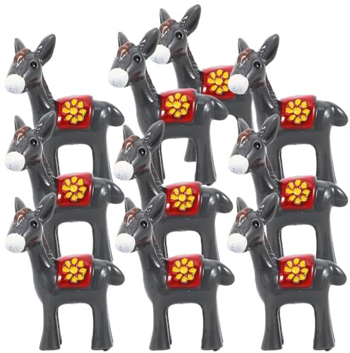 HOMSFOU 20 Stück Harz Garten Esel Esel Figur Esel Harz Mikro Landschaft Ornament