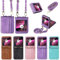 BellaCase Funda Motorola RAZR 40 Ultra [Pata de Cabra] [Correa del Hombro] [Ranura de Inserción de Tarjetas] [Caso Práctico] Compatible con el Teléfono Inteligente Motorola RAZR 40 Ultra(Morado)