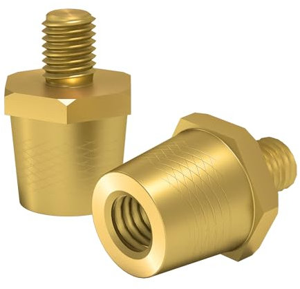 Ingeosolly M8 Batteriepoladapter, Auto Batterie Anschlussklemmen, Batterieklemmen, Batteriepol Auto Batterie Klemmensäule Paar Positiv Negativ mit Außengewinde M8