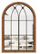 GOPLUS 60X90CM Espejo en Forma de Ventana Arqueada, Espejo Decorativo con Marco de Madera Sólida, Espejo de Cristal a prueba de explosiones y Piezas de Decoración de Metal, 2 Maneras de Instalación,