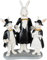 Hase Hasenfamilie Osterhase 21 cm hoch modern schwarz weiß Deko Frühling Ostern Tischdeko