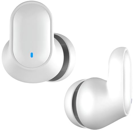 WATCHEM Wireless Earbuds Bluetooth 5.3, In-Ear Headphones with Fast Charging Case, Touch Control, Built-in Microphone, IPX5 Water Resistant, 28 Hours Playtime (WHITE)