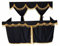 Generisch LKW-Vorhänge, komplettes Set, schwarz mit goldenen Quasten, geeignet für Mercedes, Mann, DAF, Volvo, Scania, Renault