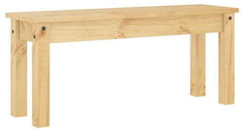 vidaXL Essbank, Sitzbank mit Holzbeinen, Holzbank für Küche Esszimmer Flur, Küchenbank Esszimmerbank, Landhausstil, Massivholz Kiefer