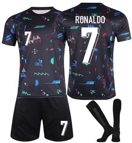 C7 Fußball Trikot, Hause/Auswärts Fußball Trikot Shorts Socken für Kinder/Erwachsener, Nr.7 Fussball Jersey Trainingsanzug Jungen Herren