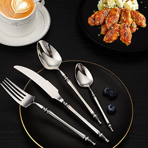 Besteckset zum Abendessen, Besteck-Sets, 18/10 Besteck, poliertes Edelstahl-Besteck im nordischen Stil, für Hochzeiten, Weihnachten, Restaurants, Hotels, Zuhause, Restaurants, Jubiläen, Abendessen b