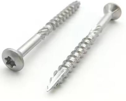 1000no 4.8 x 65mm Stainless Steel Decking Screws + 10 Driver Bit Torx Drive Wood Screws S/Steel 304 A2