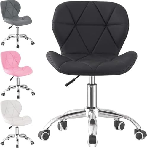 LSLIFE Office Chair Swivel Desk Chair Height Adjustable Ergonomic Computer Chair Home Office Chair With Soft Padded Chrome Base 360° Rotation Modern(Classic, Black)